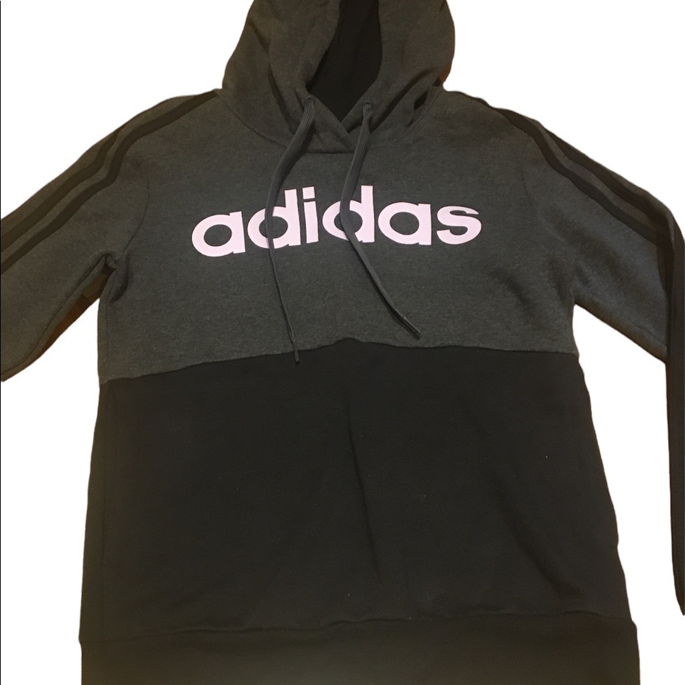 ADIDAS sweater  fleece whit hoodie​​​​​​​​​​​​